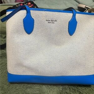 Kate Spade Vibrant Blue and Cream Tote